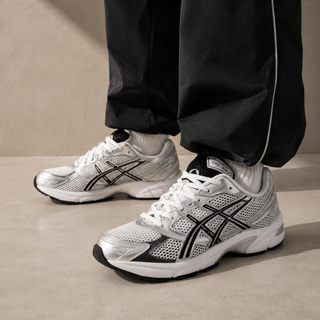 Asics Gel-1130 White Black Silver - vista 5