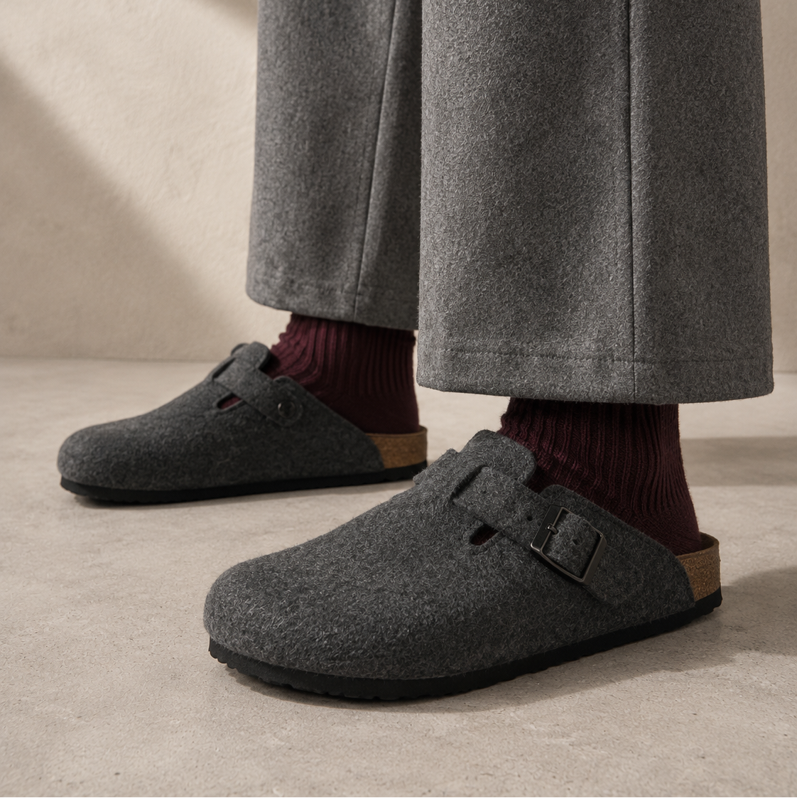 Birkenstock Boston Dark Grey - vista 4