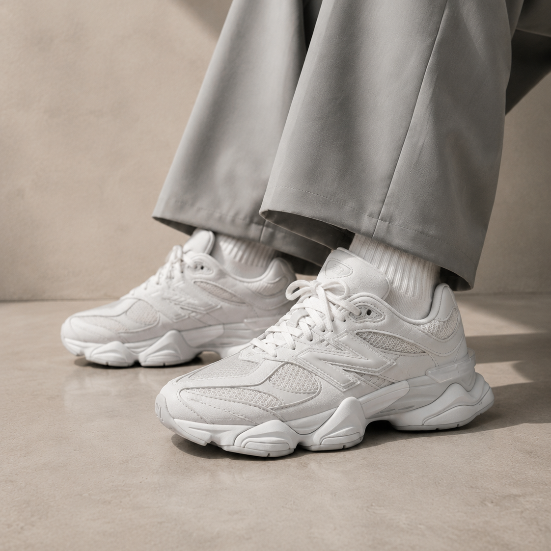 New Balance 9060 White Monochrome