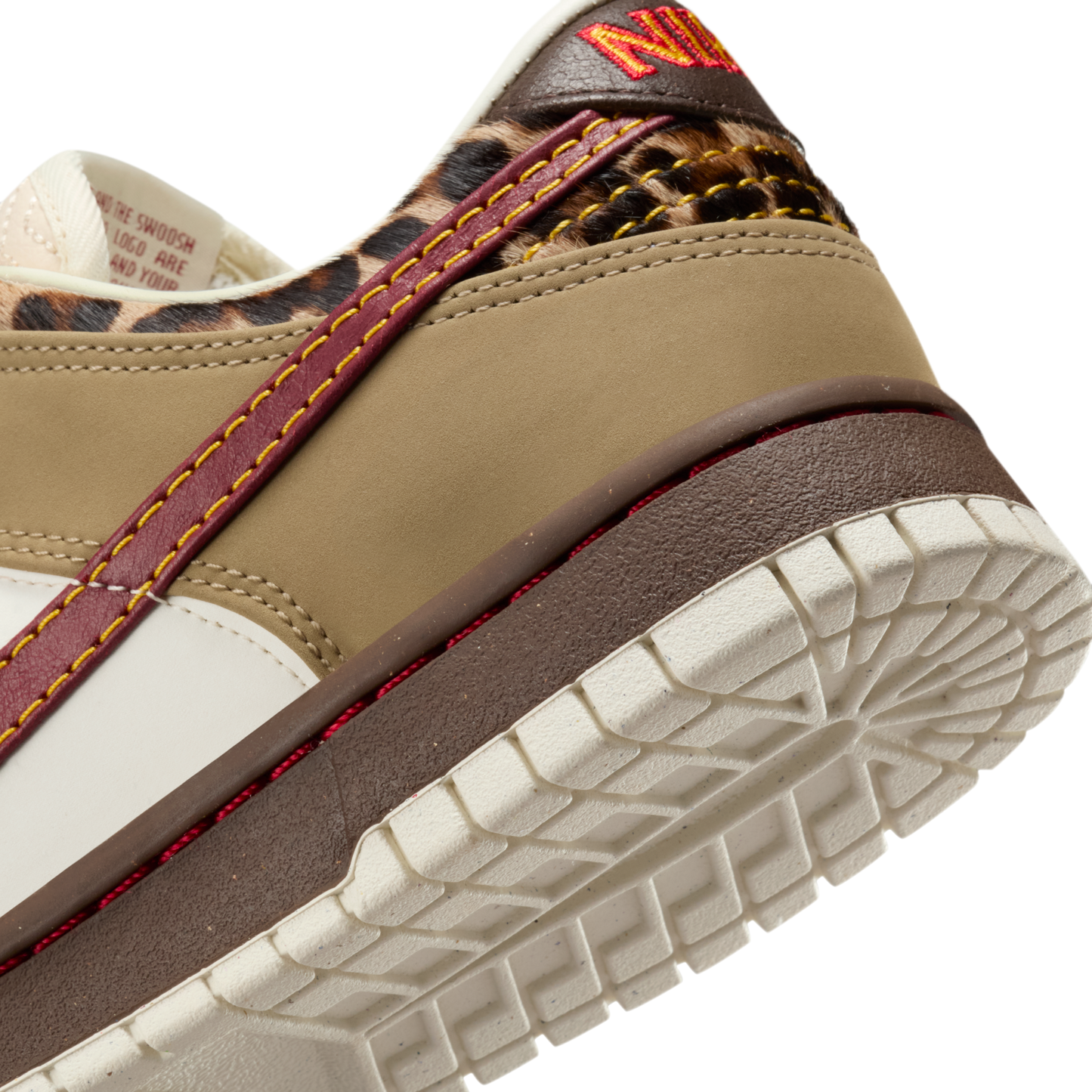 Nike Dunk Low Retro Khaki Team Red Pearl White