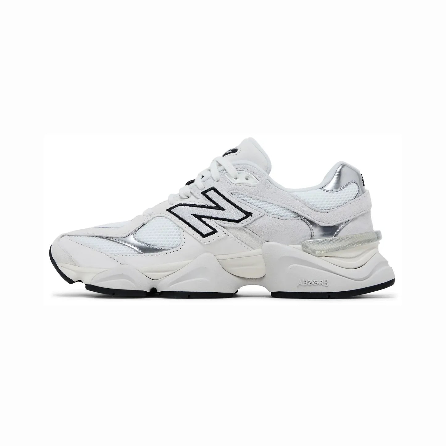New Balance 9060 White Black Metallic Silver
