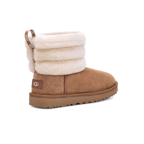 UGG Classic Mini Fluff Quilted Boot Chestnut Brown