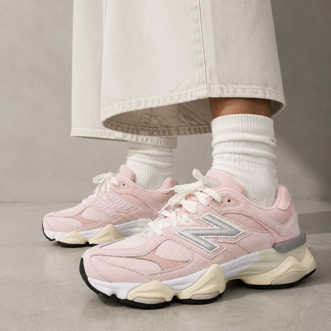 New Balance 9060 Vintage Rose worn on foot