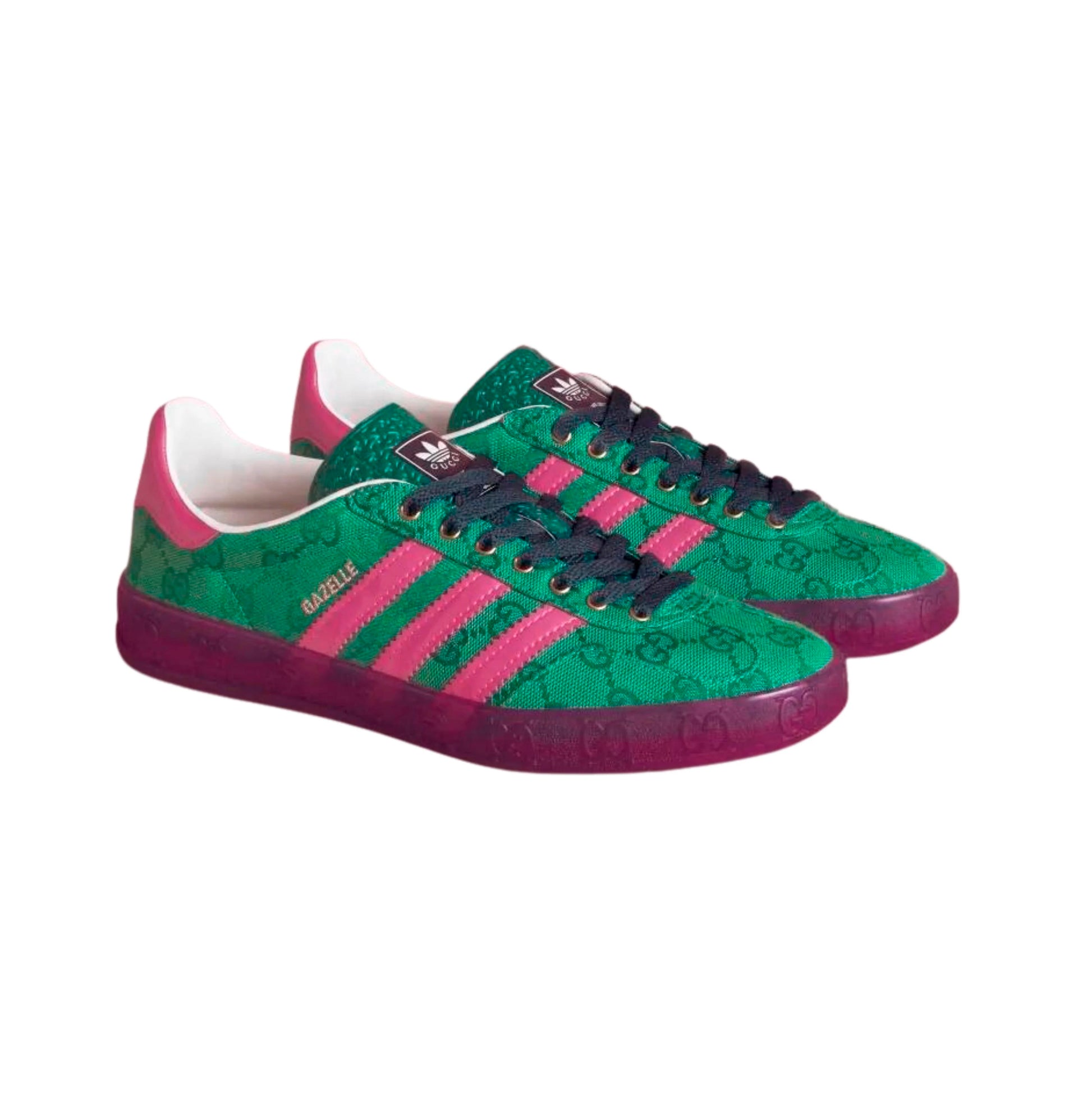 Adidas Gazelle x Gucci GG Monogram Green & Pink Ar Store Adidas Gazelle x Gucci GG Monogram Green & Pink Ar Store