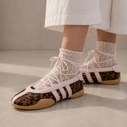 Adidas Taekwondo Mei Ballet Leopard Print Clear Pink
