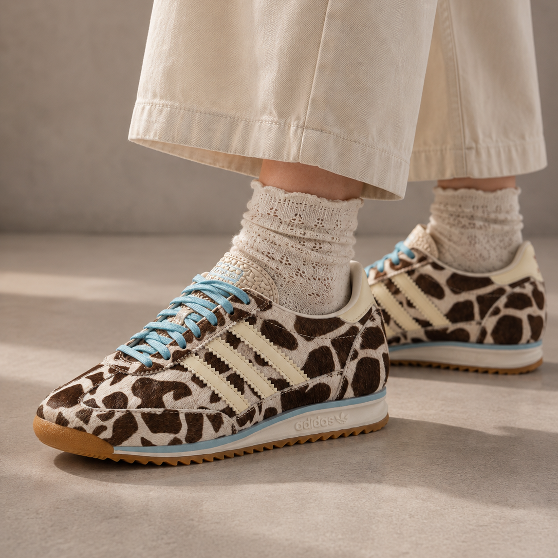 Adidas SL 72 Cow Print Crystal Linen