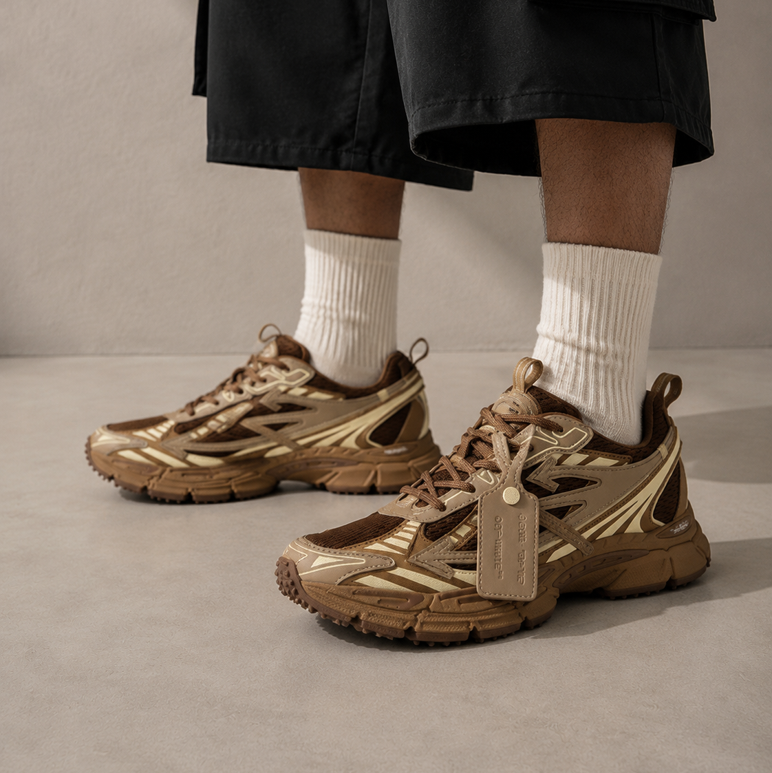 Off-White Be Right Back Dark Brown Cream