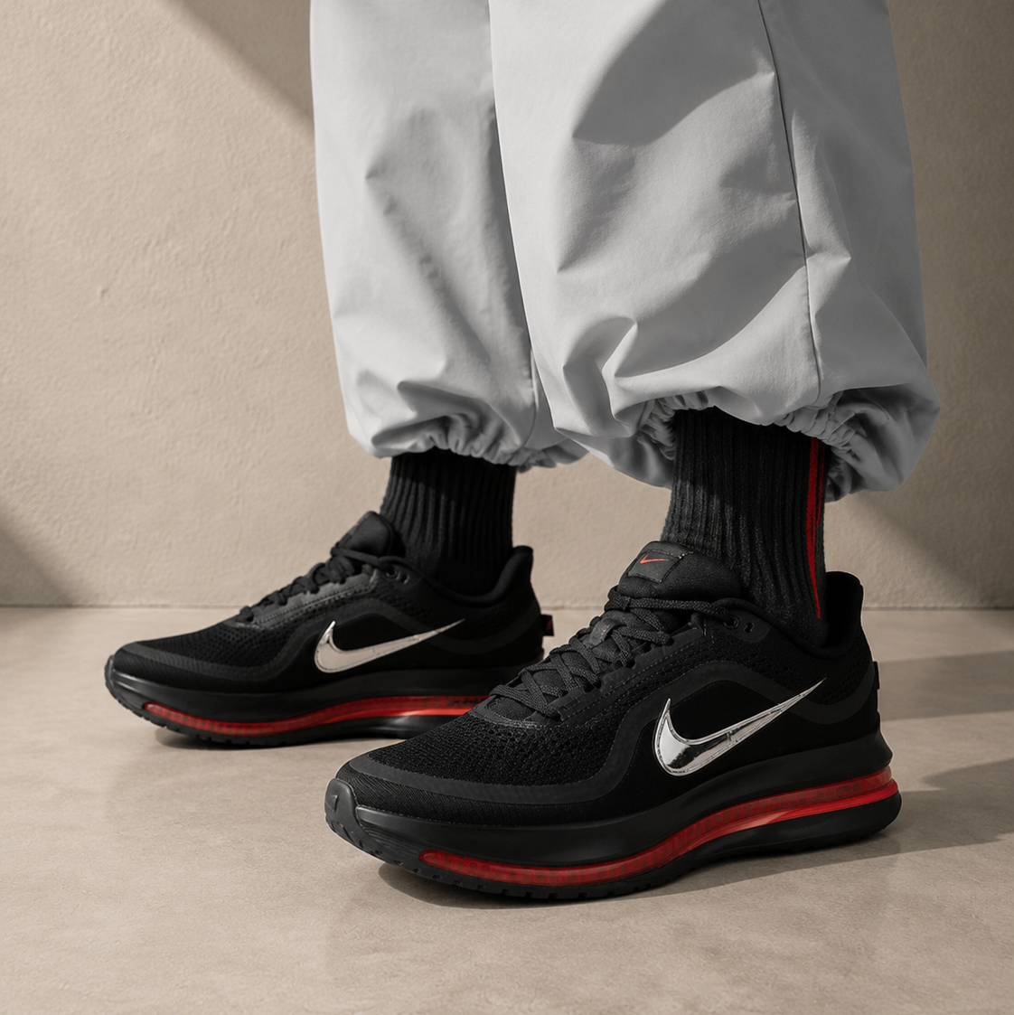 Nike Air Zoom Pegasus Premium Black Bright Crimson - vista 5