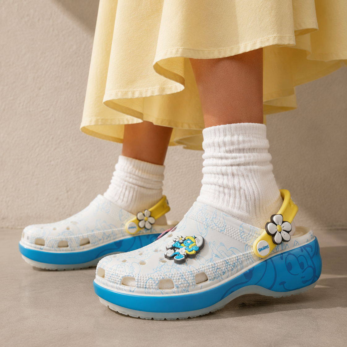 Crocs Classic Clog Platform Smurfs - vista 5