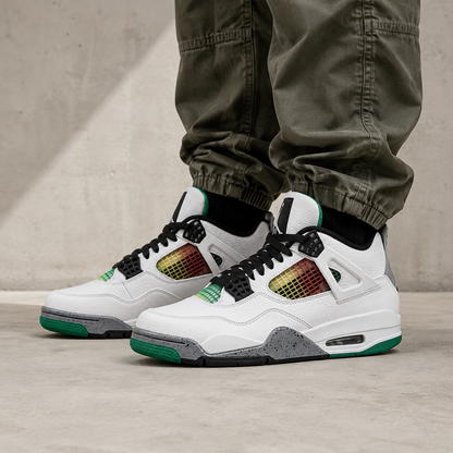 Air Jordan 4 Retro Lucid Green Rasta - vista 5
