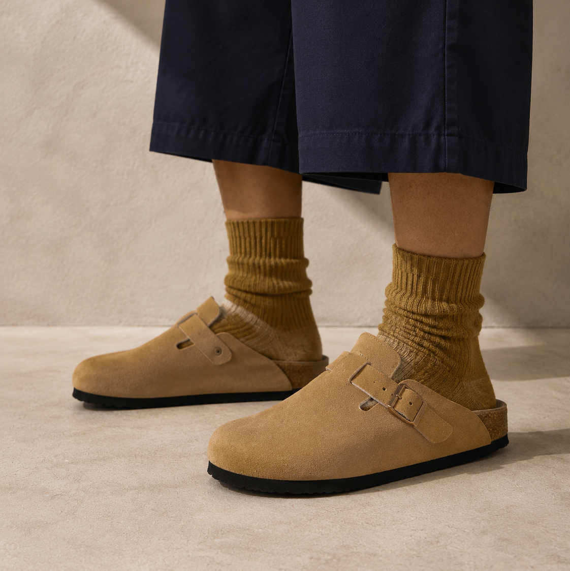 Birkenstock Boston Gold Coffee