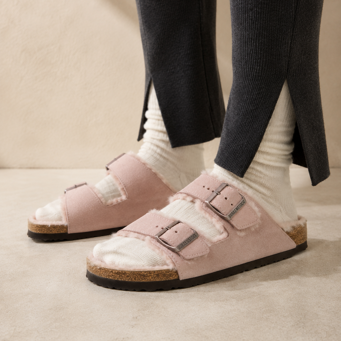 Birkenstock Arizona Shearling Pink
