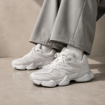 New Balance 9060 White Monochrome