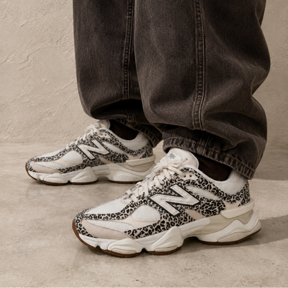 New Balance 9060 Beige Brown Leopard Print