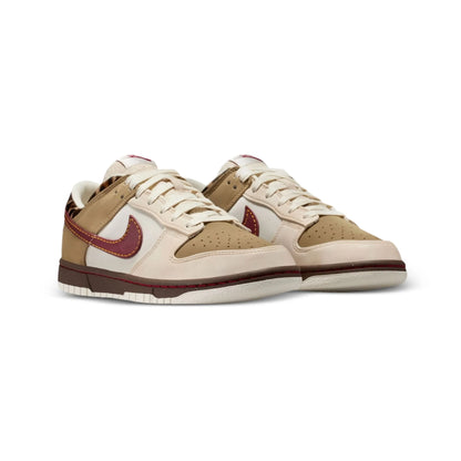 Nike Dunk Low Retro Khaki Team Red Pearl White