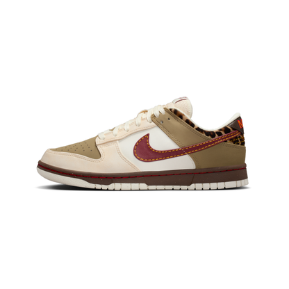 Nike Dunk Low Retro Khaki Team Red Pearl White