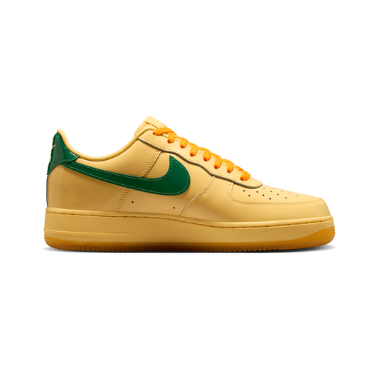 Nike Air Force 1 Low Patent Leather Topaz Gold Pine Green