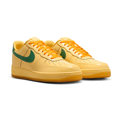 Nike Air Force 1 Low Patent Leather Topaz Gold Pine Green