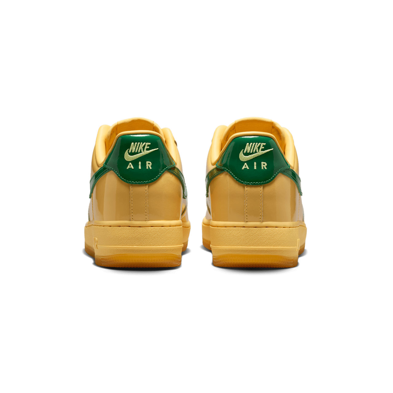 Nike Air Force 1 Low Patent Leather Topaz Gold Pine Green