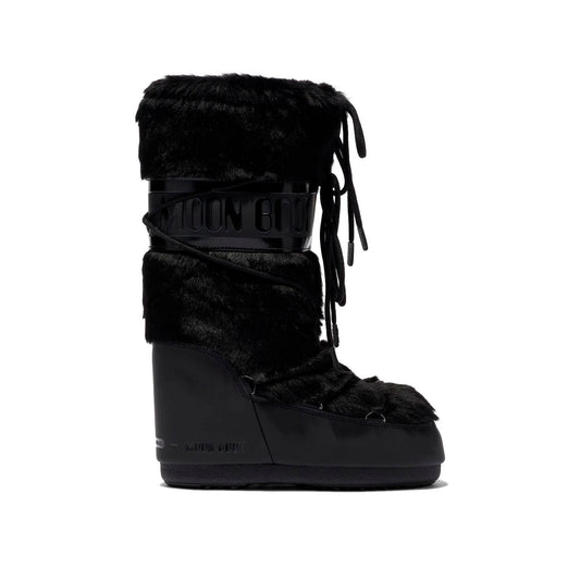 Moon Boot Icon Faux-Fur Snow in Black