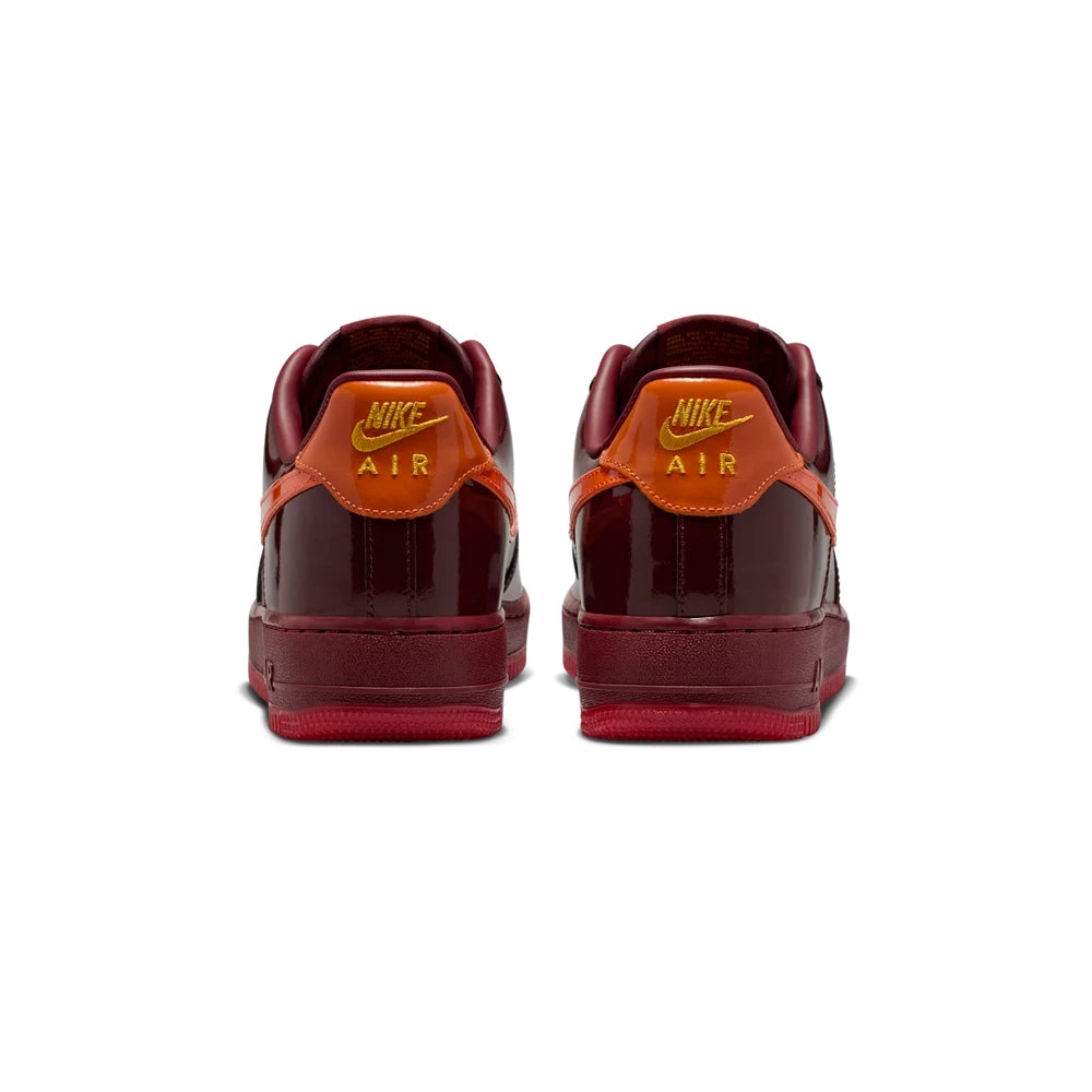 Nike Air Force 1 Low Patent Leather Dark Team Red Safety Orange