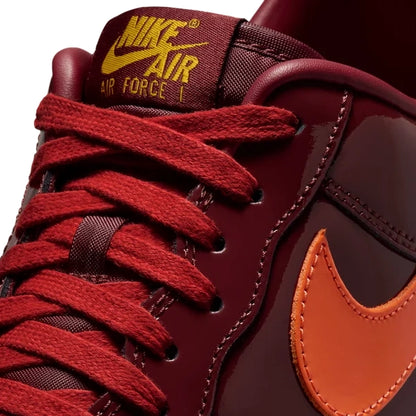Nike Air Force 1 Low Patent Leather Dark Team Red Safety Orange