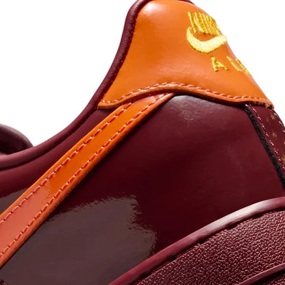 Nike Air Force 1 Low Patent Leather Dark Team Red Safety Orange