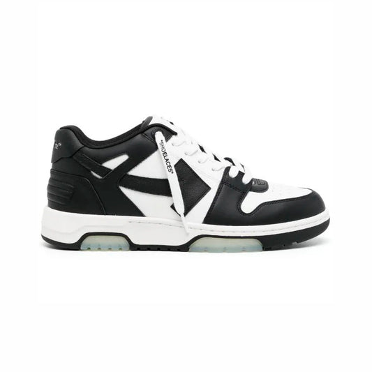 Off-White Out Of Office Low Black and White Leather