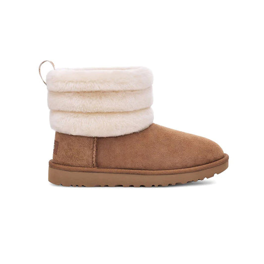 UGG Classic Mini Fluff Quilted Boot Chestnut Brown